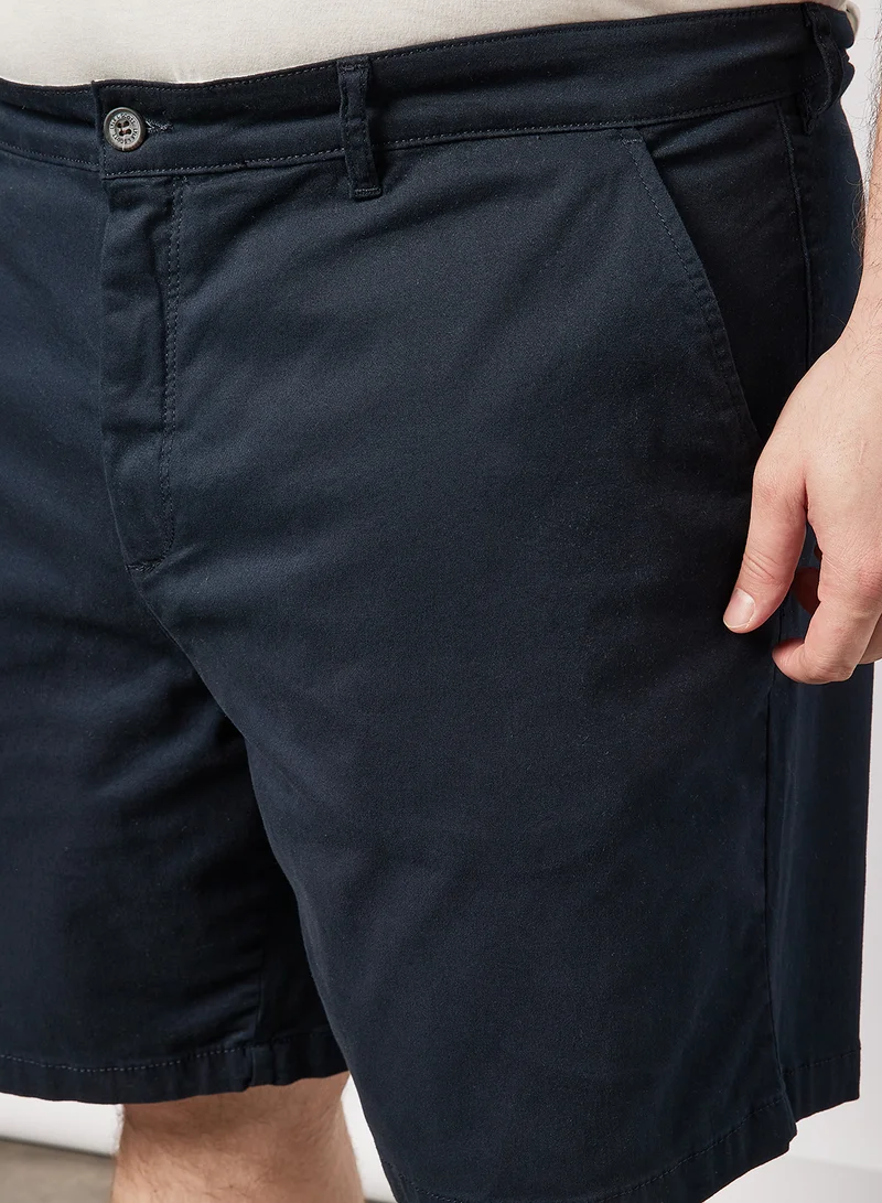 Lyle & Scott Plus Size Chino Shorts Dark Navy