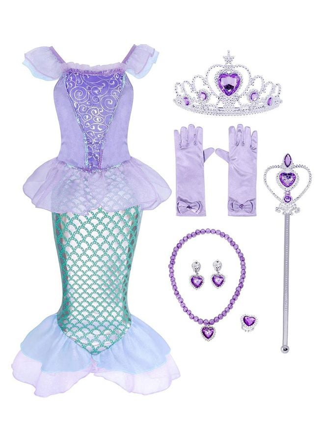 XiuWoo Princess Mermaid Costume With Accessories 110cm  - Image 1