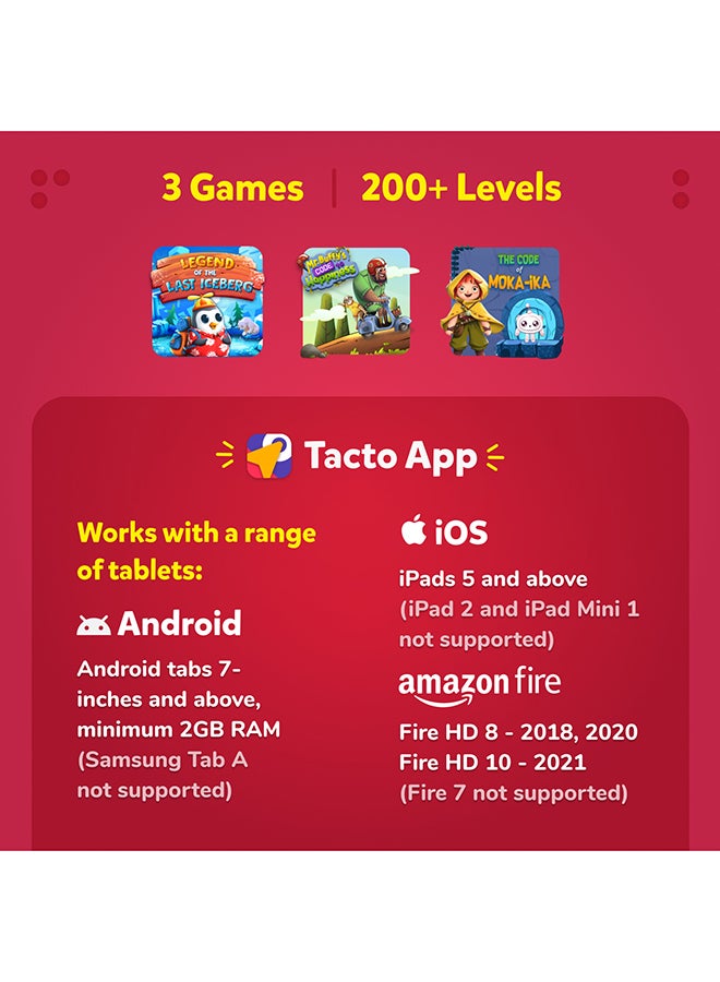STEM Toys for Kids - Tacto Coding, Interactive Kit And App 24x17.3x5.1cm