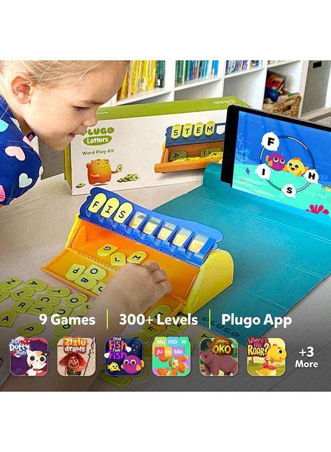 PlayShifu - Educational Word Game - Plugo Letters, Kit And App with 9 Learning Games 33.5x13.5x15cm - Image 1