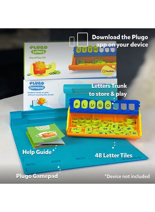 PlayShifu - Educational Word Game - Plugo Letters, Kit And App with 9 Learning Games 33.5x13.5x15cm - Image 1