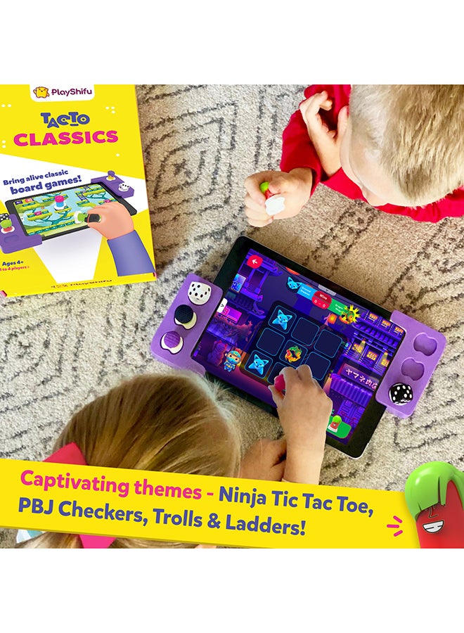PlayShifu - 4 In 1 Tacto Classics By - Real Figurines, Digital Board Games, Ages 4 & Up 23.9x17.4x4.1cm - Image 1