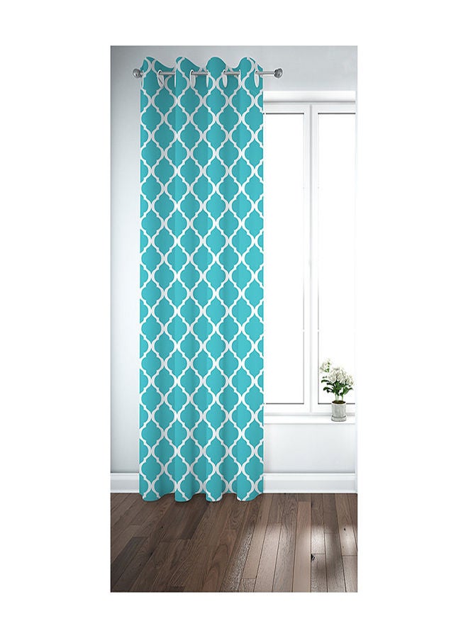 كارتيلا كيرتنز ستائر باللون الفيروزي بطبعة ستائر (PR1233Q-11W) مكونة من لوحين فيروزي 130x260سم - Image 1