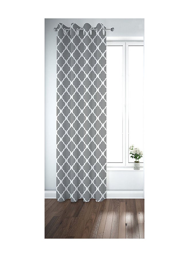 Cartela Curtains Curtains Print Gray Curtains (PR1233q-4w) 1 Panels Gray 130x260cm  - Image 1
