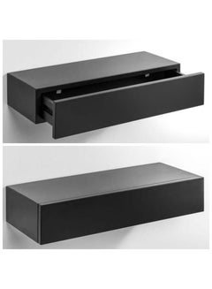 Uses Shelf And Drawer Black 70x18x30cm