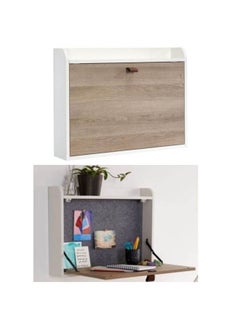 Art Wood Smart Hanging Desk White-Beige 70x55x18cm 