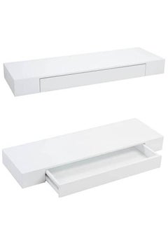 Uses Shelf And Drawer White 90x15x30cm
