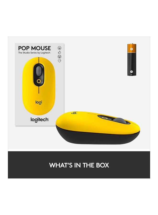 Logitech - POP Wireless Mouse with Emoji Button Function Blast Yellow - Image 1