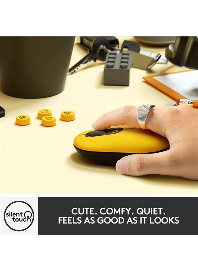 Logitech - POP Wireless Mouse with Emoji Button Function Blast Yellow - Image 1