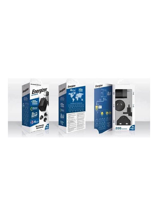 Energizer Wall Charger 20W Gan Power Delivery Charger. 1 X Usb-C. Technology Black  - Image 4