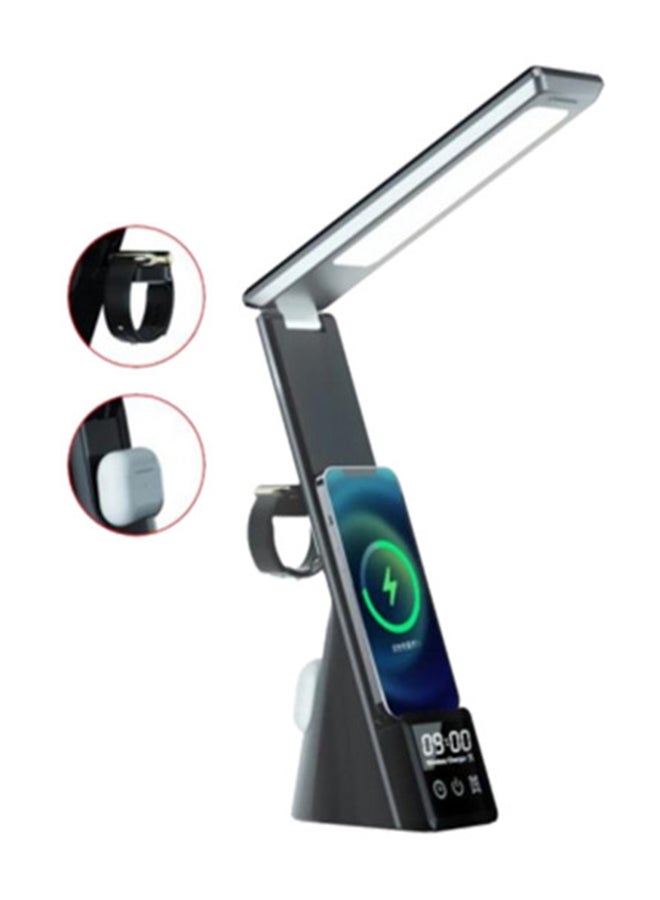 LED Table Lamp 15W Wireless Charger Black  - Image 1