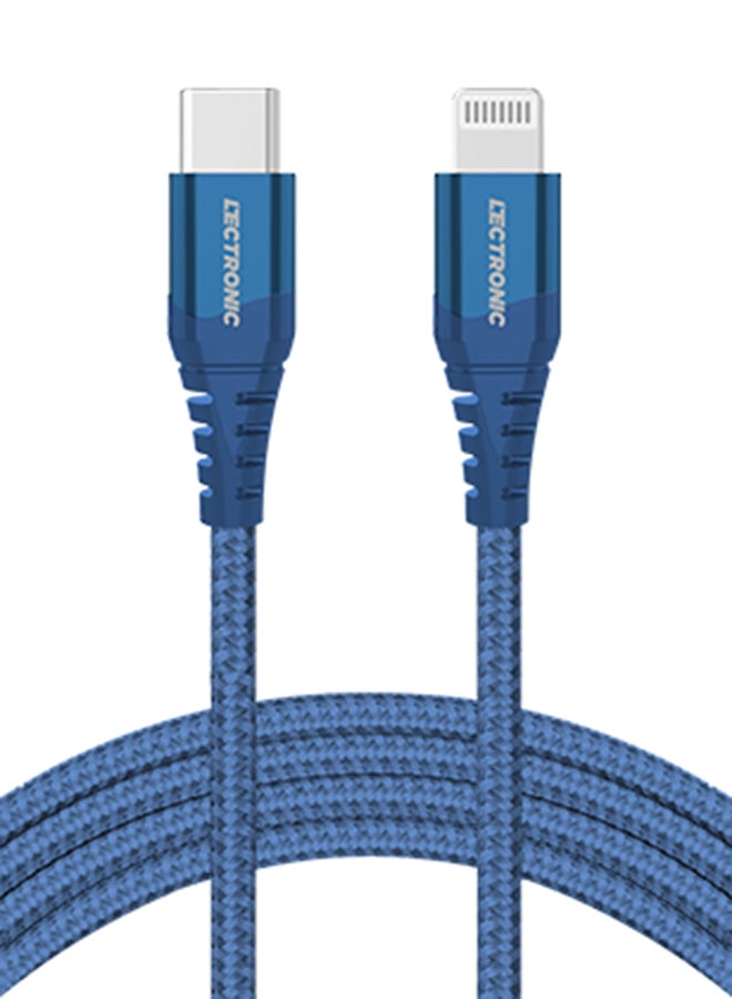 ليكترونيك كابل شحن ومزامنة من نوع C إلى لايتنينغ مضفر من النايلون الفاخر - Image 1