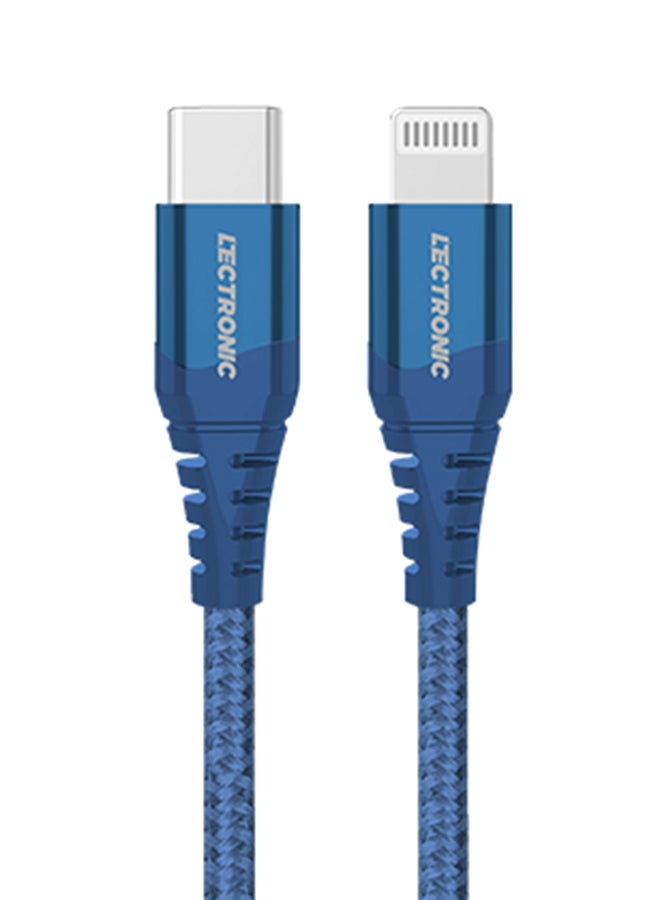 ليكترونيك كابل شحن ومزامنة من نوع C إلى لايتنينغ مضفر من النايلون الفاخر - Image 2