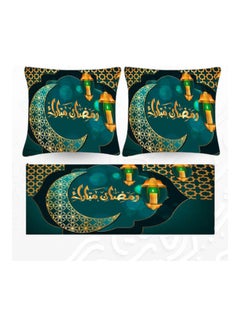 snooze Ramdan Table Runner Set 3Pcs Teal 45X90cm  - Image 1