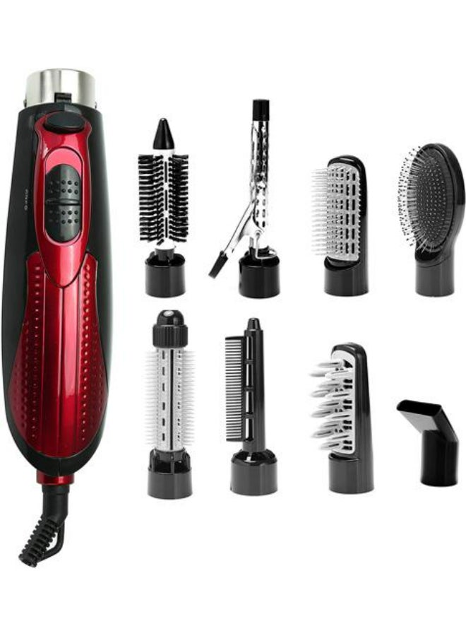 Olsenmark OMH4029- 9 In 1 Multi Function Hair Styler,Hair Straightners,Hair Curler/Roller Set Red/Black  - Image 2