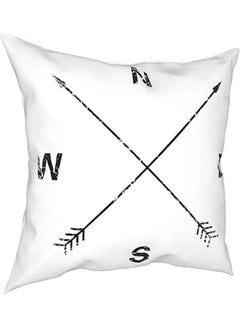 Magic Arrow Compass North South West East Square Throw Pillow Case Decorative Combination Multicolour 18x18inch