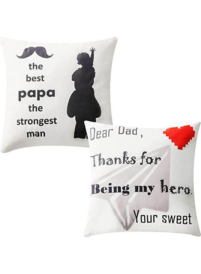 Father'S Birthday Throw Pillow Covers Papa Gift For Dad Sofa Couch Home Decor Pillowcase combination Multicolour 18x18inch  - Image 1