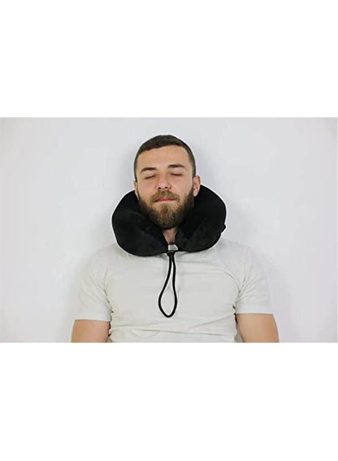 HT Novelty Memory Foam Travel Pillow For Head And Neck Support For Airplane Combination Black - Image 1