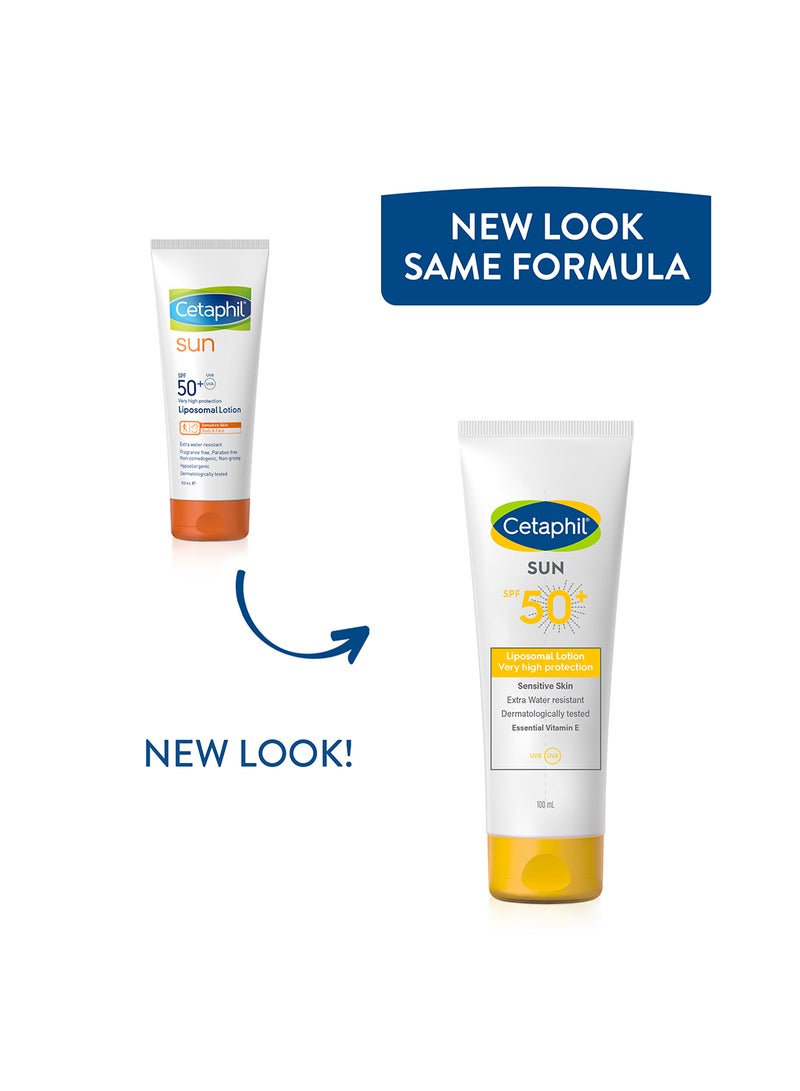 Cetaphil Sun Liposomal Lotion SPF 50+, Moisturizer sunscreen Face & Body Moisturizer for Sensitive Skin, Very High Protection and Water Resistent, Unscented 50ml  - Image 2