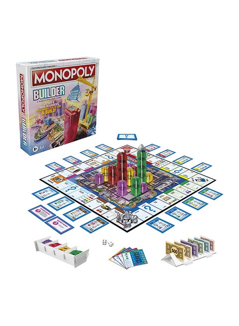 Builder Board Game – Strategic Fun Family Game, Property Trading Game for 2-4 Players, Ages 8+