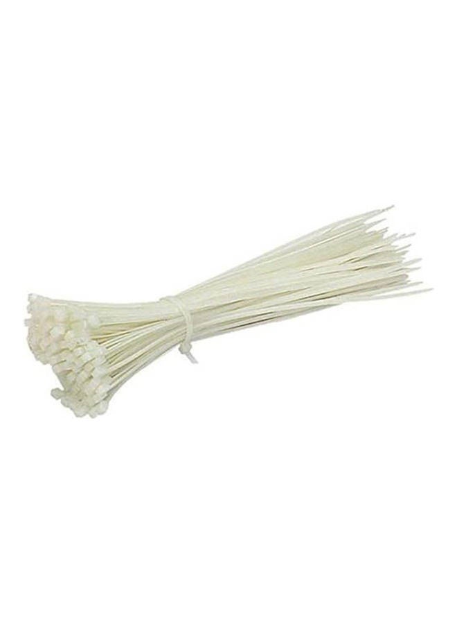 Self Locking Straps 100 Piece White 15cm 