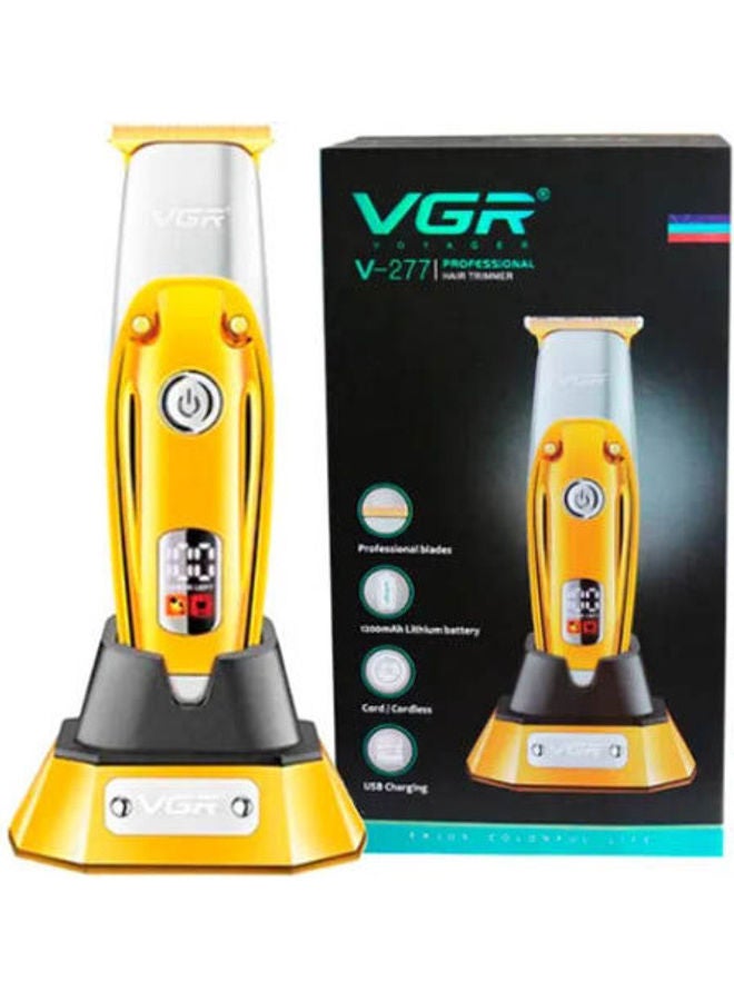 في جي آر ماكينة حلاقة لاسلكية لتشذيب الشعر مع شاشة بسيطة ذهبي - Image 1