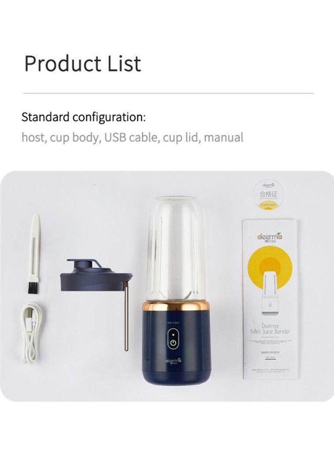 ديرما - عصارة بتصميم كوب متعدد الوظائف وأوتوماتيكي ومحمول بمنفذ USB قابل للشحن 400.0 ml 140.0 W NU06 أزرق - Image 1