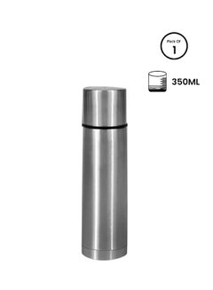 Royalford Stainless Steel Vacuum Bottle Silver/Black 350ml  - Image 1
