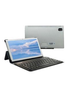 A105 10.1-Inch Android Tablet Dual SIM Silver 4GB RAM 128GB ROM 5G WiFi With Bluetooth Keyboard