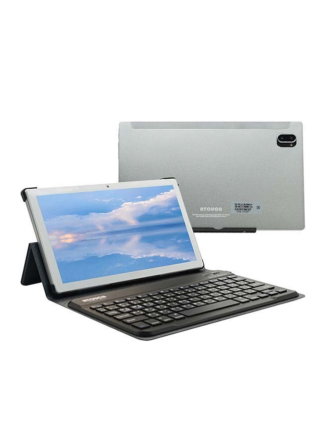 ATOUCH - A105 10.1-Inch Android Tablet Dual SIM Silver 4GB RAM 128GB ROM 5G WiFi With Bluetooth Keyboard - Image 1