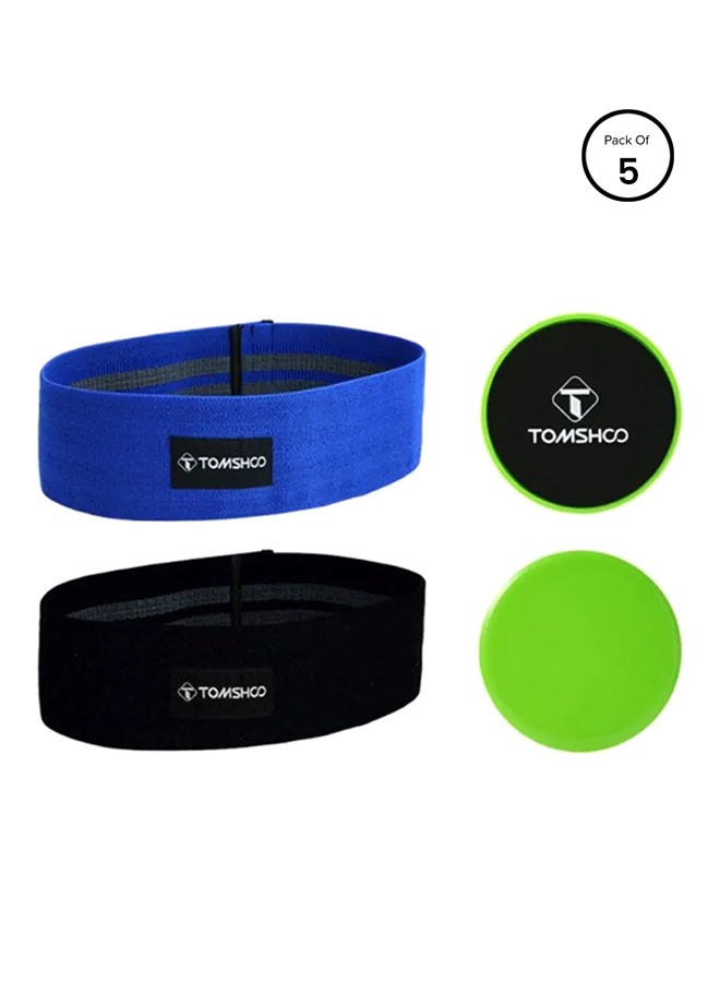 5-Piece Hip Exercise Bands Sliding Tray Set