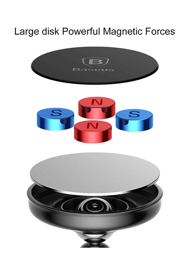 Baseus Strong Magnetic Car Phone Holder Universal Dashboard Mount 360 Degrees For iPhone 13/12/11/X/8/7 Samsung Galaxy S9 S8 S7 S6 and Many more Black - Image 5