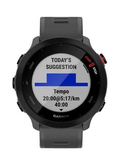GARMIN Forerunner 55 - 42MM - Up To 14 Days Battery Life - 1.04"inch Sunlight-Visible Display, Scratch Resistant, Chemically Strengthened Glass, Heart Rate Monitor, All Day Stress Monitor, Advanced GPS and Running Features, Built-in GNSS and Sports App, iOS and Android Compatible Monterra Grey  - Image 2