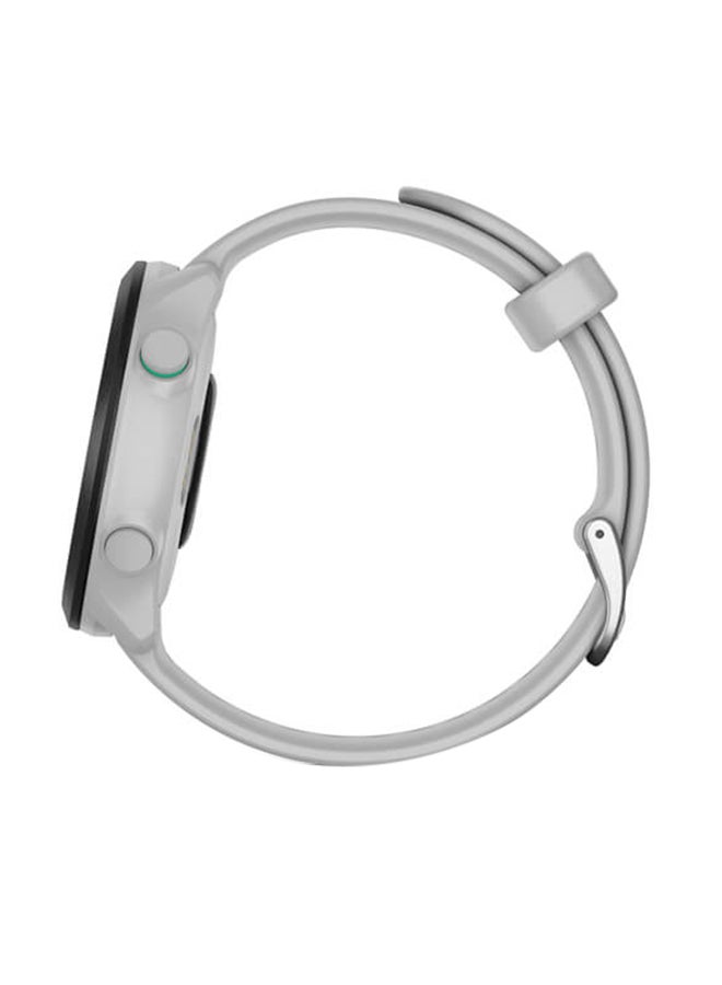 GARMIN - Forerunner 55 - 42MM - Up To 14 Days Battery Life - 1.04"inch Sunlight-Visible Display, Scratch Resistant, Chemically Strengthened Glass, Heart Rate Monitor, All Day Stress Monitor, Advanced GPS and Running Features, Built-in GNSS and Sports App, iOS and Android Compatible White - Image 1