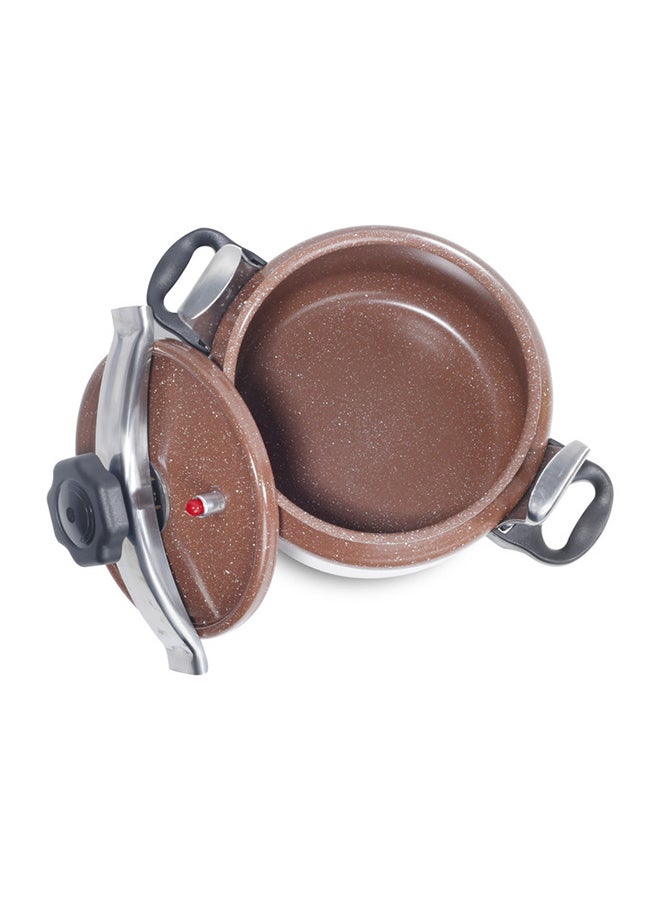 Homeway Marble Coating Non-Stick Arabic Pressure Cooker Brown 11.0Liters  - Image 4