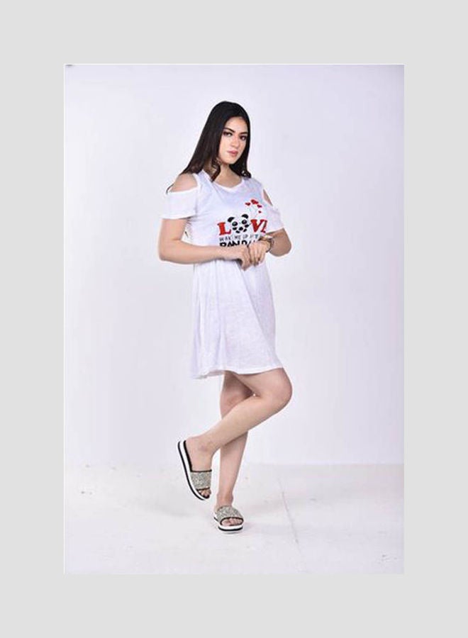 Caesar Printed Panda Sleepshirt White  - Image 2