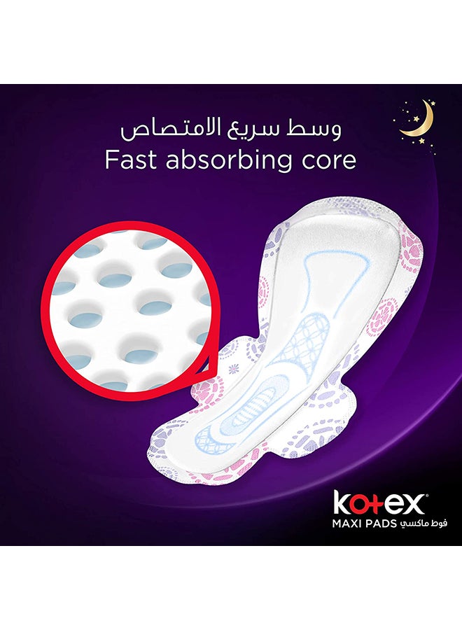 كوتكس فوط ماكسي الصحية الليلية بالأجنحة وعريضة ومانعة للتسرب من 24 قطعة - Image 3