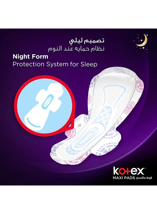 كوتكس فوط ماكسي الصحية الليلية بالأجنحة وعريضة ومانعة للتسرب من 24 قطعة - Image 4