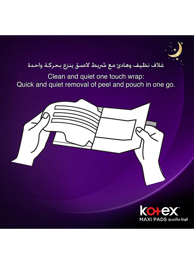 كوتكس فوط ماكسي الصحية الليلية بالأجنحة وعريضة ومانعة للتسرب من 24 قطعة - Image 5