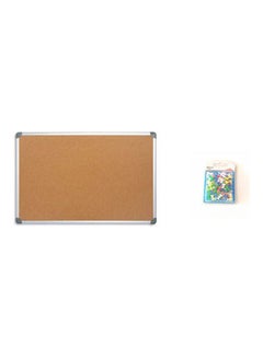 Generic Cork Board With Push Pins Multicolour 