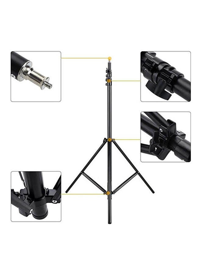 Generic - Camera Tripod 2 Meter Mount Stand For Mobile Phone Camera And Ring Light Black - Image 1