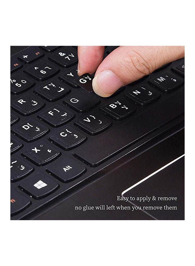 Generic - 2 Sheets Keyboard Character Sticker Black - Image 1