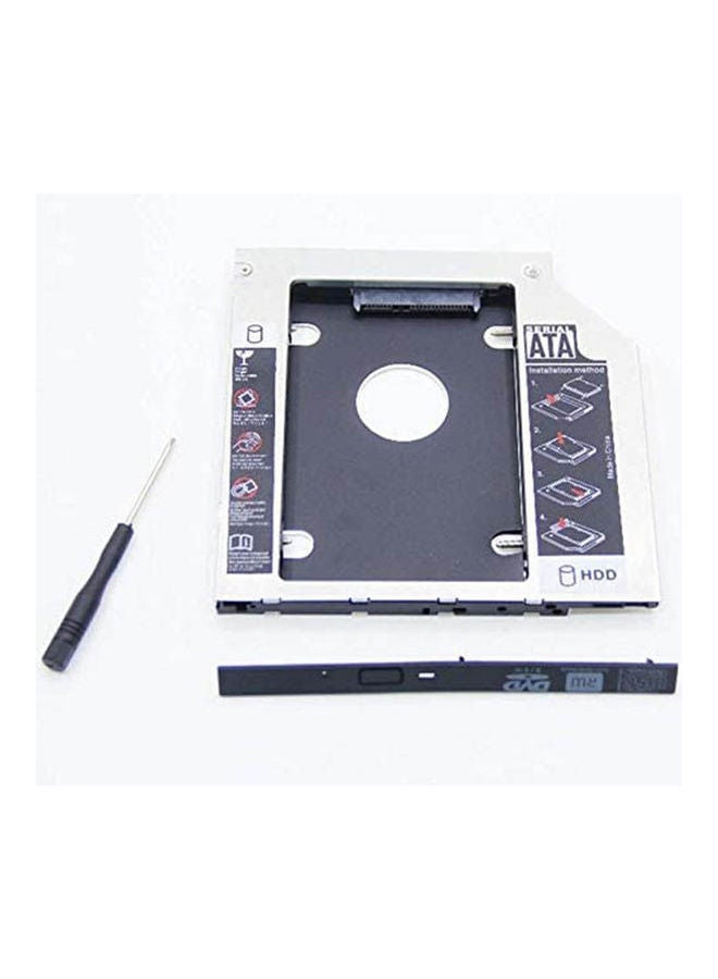 Generic - Universal Caddy Drive 9.5Mm Sata Aluminum 2Nd Hdd Caddy Ssd And Hdd Hard Disk Driver Case Cd Dvd-Rom Optical Bay For Notebook Laptop And Mac Silver - Image 1