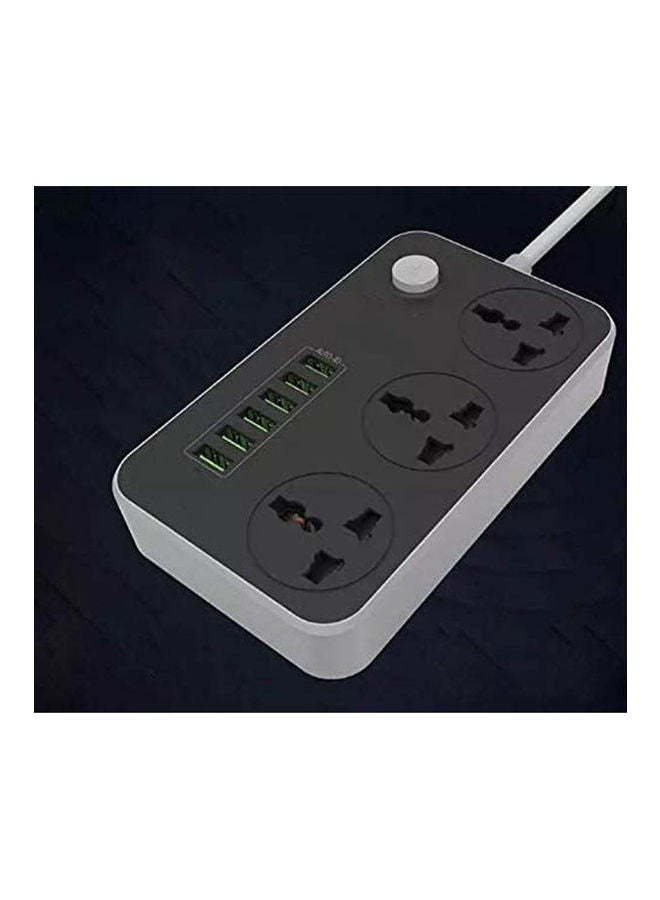 Belking 6 Usb Power Strip 6 Ac Outlets Power Socket Surge Protected Usb Socket For Pc&Smartphone Overload Protect Us Plug Grey 1.5meter - Image 3