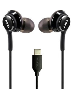 Oem Earbuds Stereo Headphones For Samsung Galaxy Note 10 10+ S20 S20+ S20 Ultra Devices - Designed By Akg - Braided Cable Earphones With Microphone And Volume Remote Type-C Connector Black