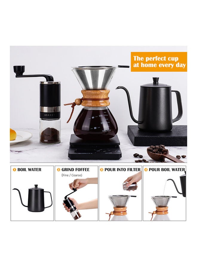 YelaJoy Portable Pour Over Drip Coffee Maker Set Black 34.5x30x15.5cm  - Image 5