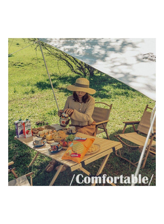 Sharpdo Portable Folding Outdoor Camping Chair Beige - Image 2