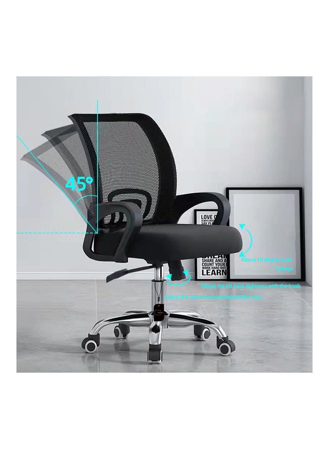 شاربدو Simple Waist Support Comfortable Office Chair Black - Image 5