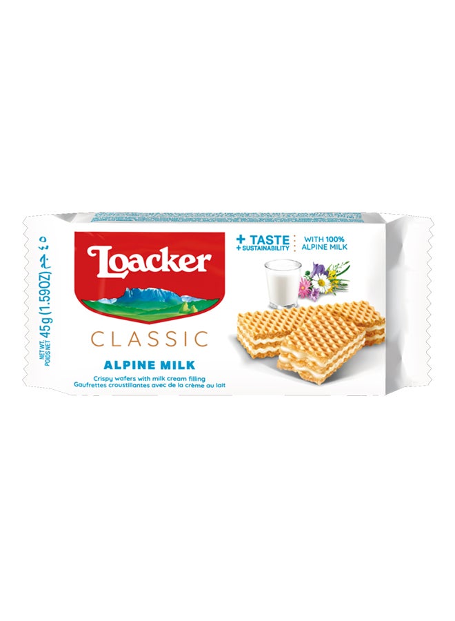 Loacker Alpine Milk Wafers 45grams  - Image 1