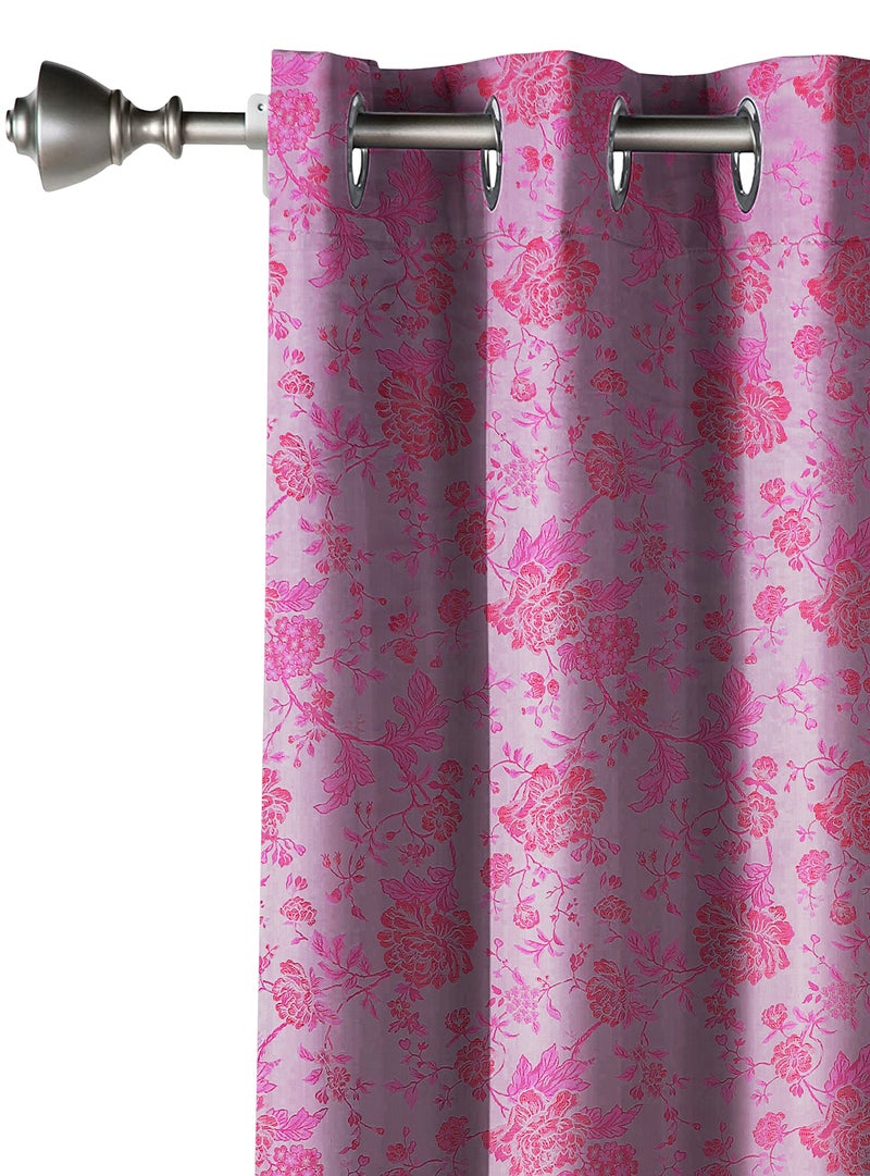 هوم تاون مجموعة ستائر نافذة للتعتيم بطبعة وفتحات علوية بحلقات ومصنوعة من البوليستر والجاكار من هوم تاون، من قطعتين متعدد الألوان 135 x 240سم - Image 2